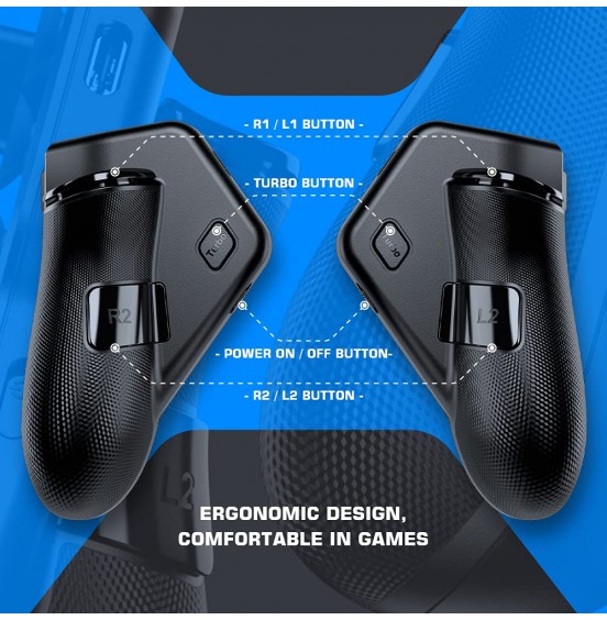 GameSir F7 Claw Mobile Game Controller for Android Tablet/ iPad, PUBG Controller, Plug and play , 4 Trigger, Sensitive Aim Shoot Joystickпј€Six Finger Operationпј‰for PUBG/Fornite